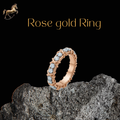 Crossover Rose Gold with Diamond Ring