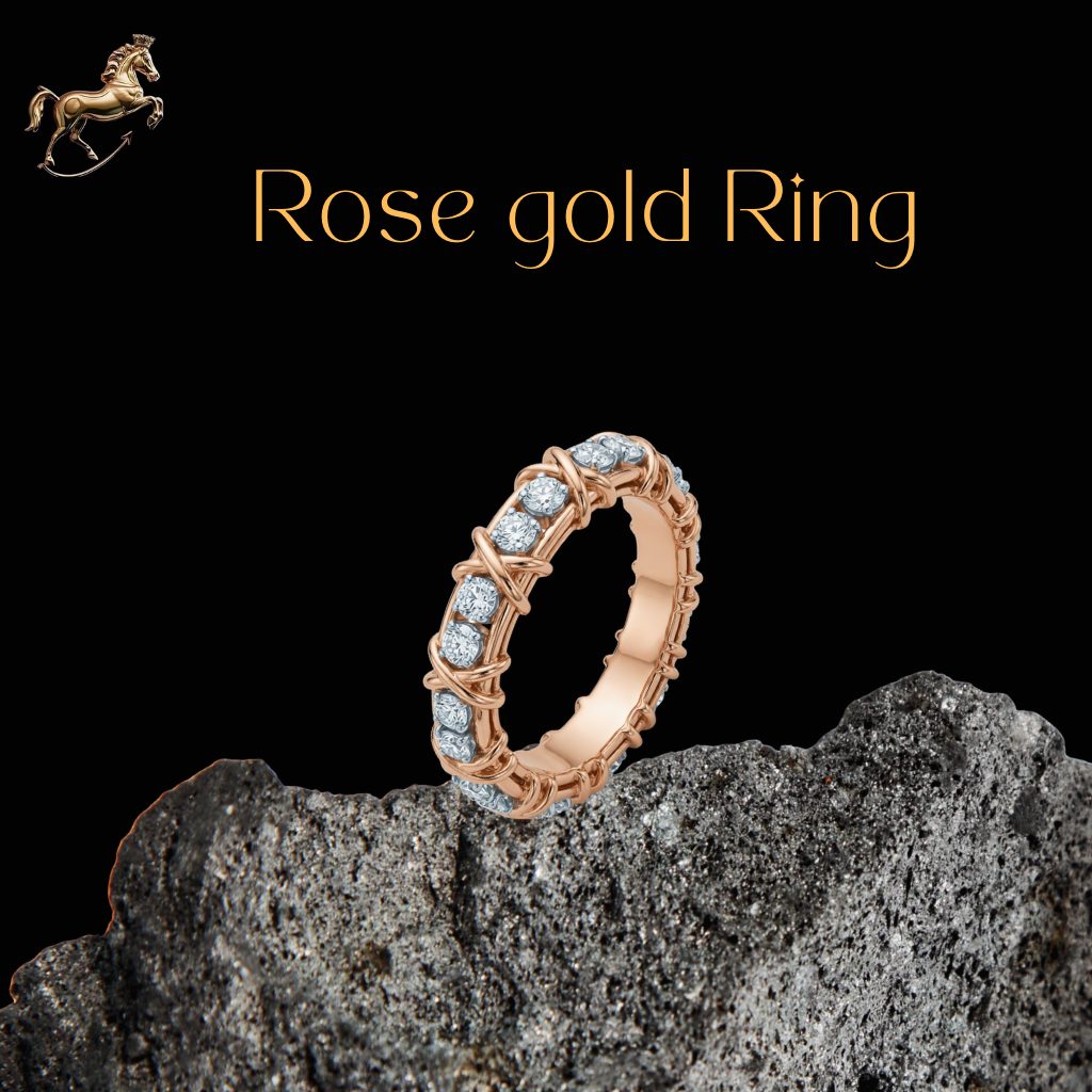 Crossover Rose Gold with Diamond Ring