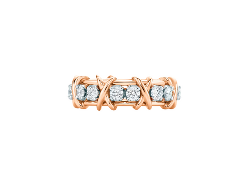 Crossover Rose Gold with Diamond Ring