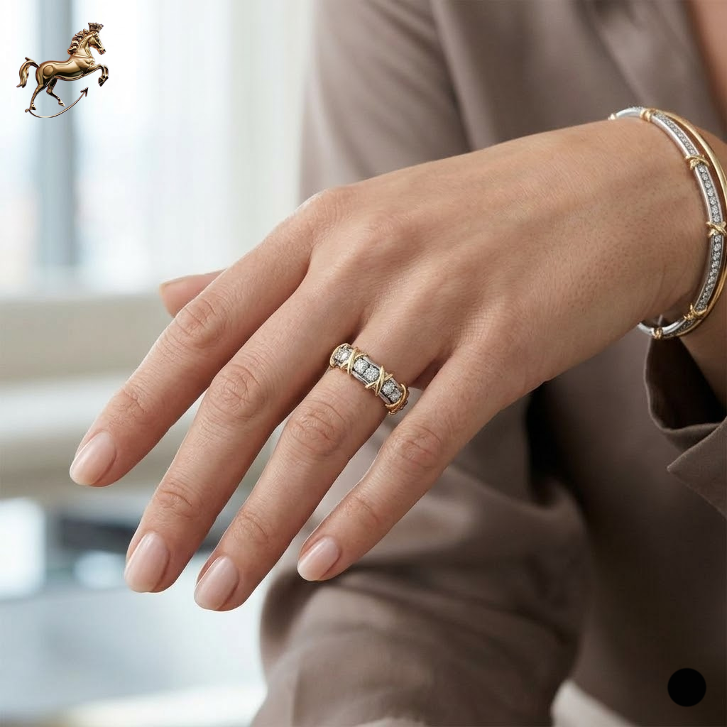 Crossover Diamond Ring