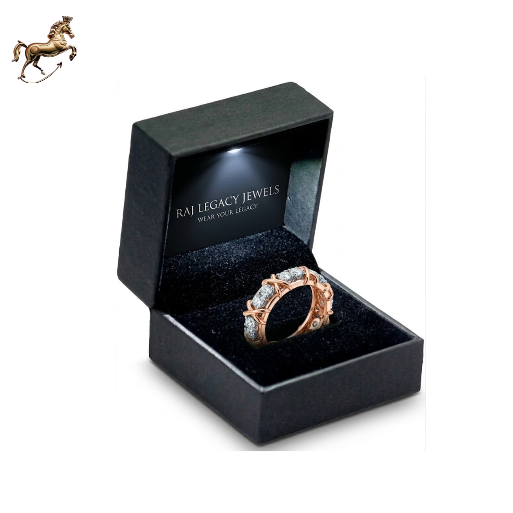Crossover Rose Gold with Diamond Ring