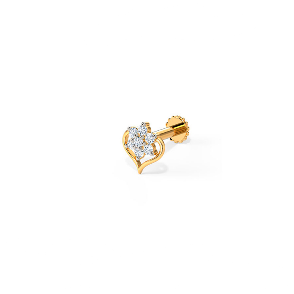 Floral Delight Diamond Nose Stud crafted