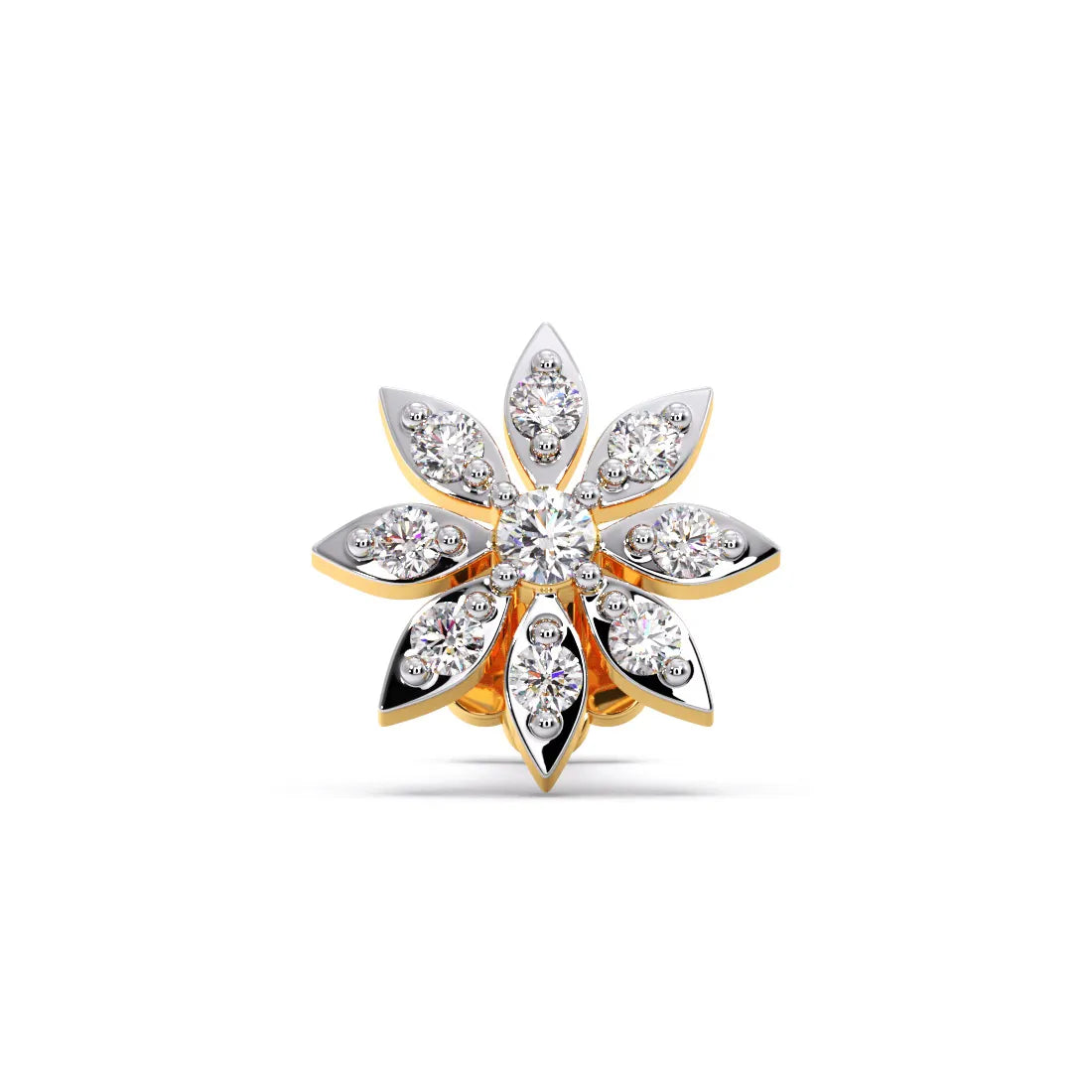 Flower shaped Diamond Nosepin