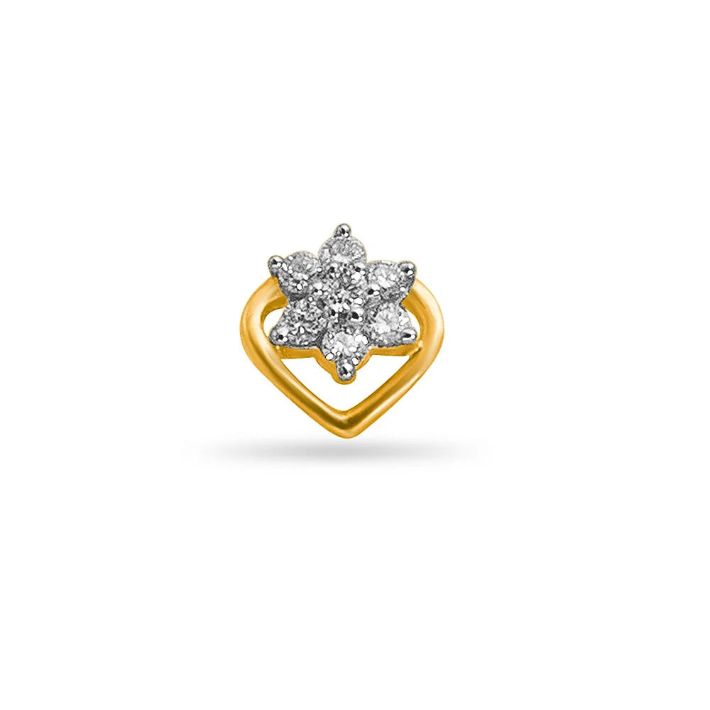 Floral Delight Diamond Nose Stud crafted