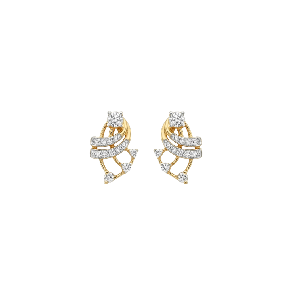 Round Diamond Studded Earring
