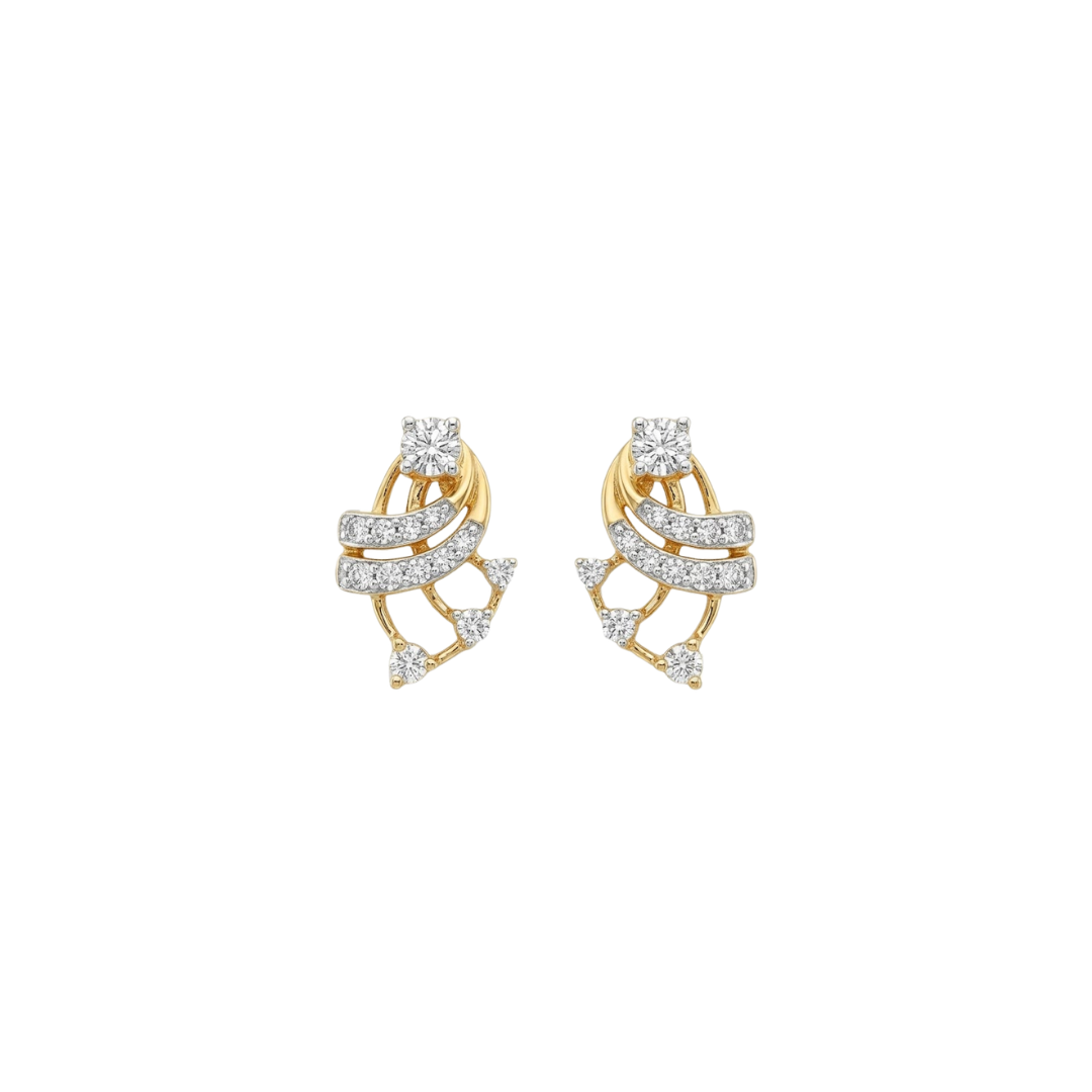 Round Diamond Studded Earring