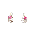 Floral Ruby Diamond Earrings