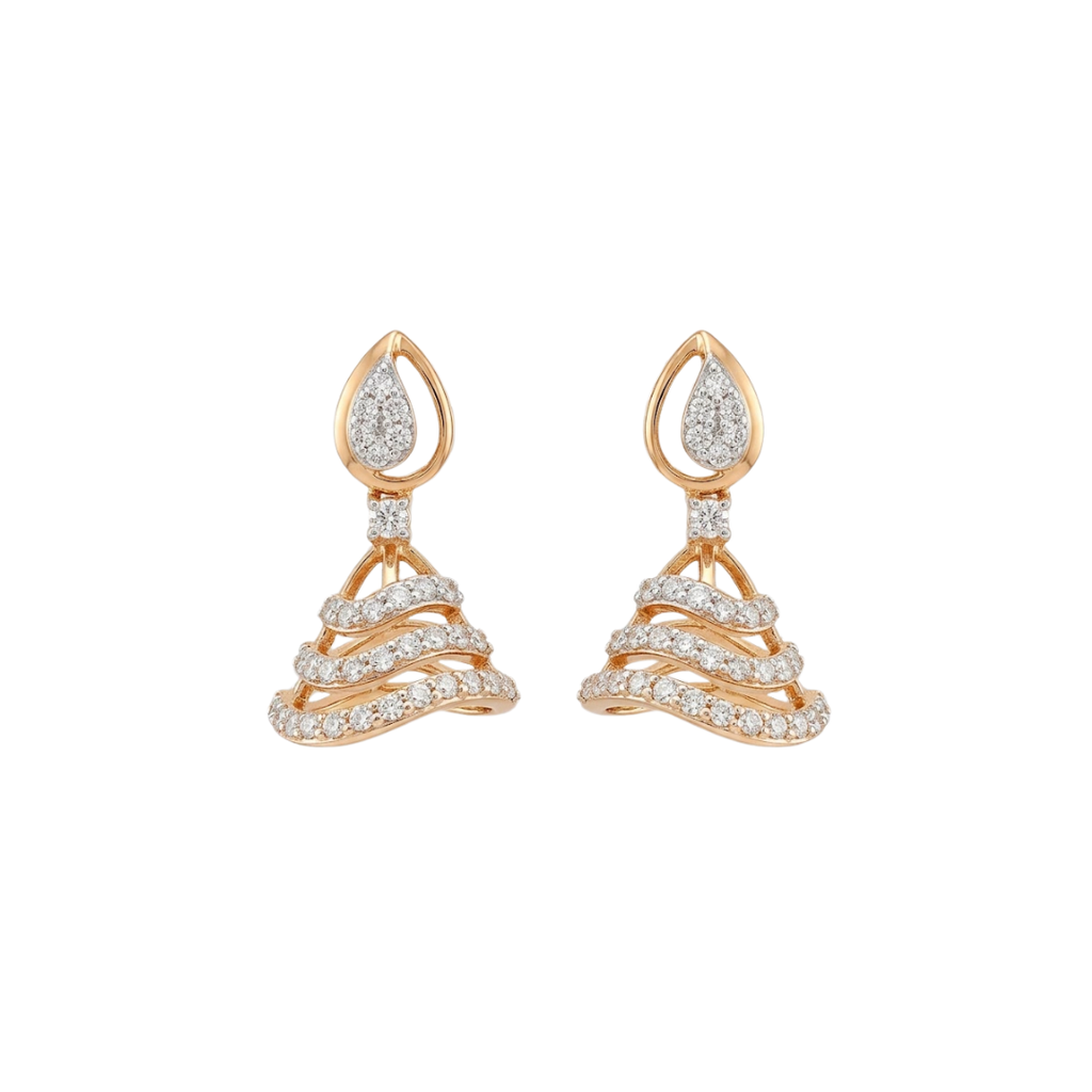 Diamond Jhumka Drop Earrings