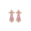 Pink Sapphire & Diamond Drop Earrings