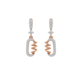 Geometric Diamond Drop Earrings