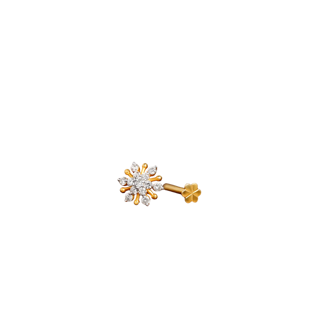Diamond Flower Nosepin