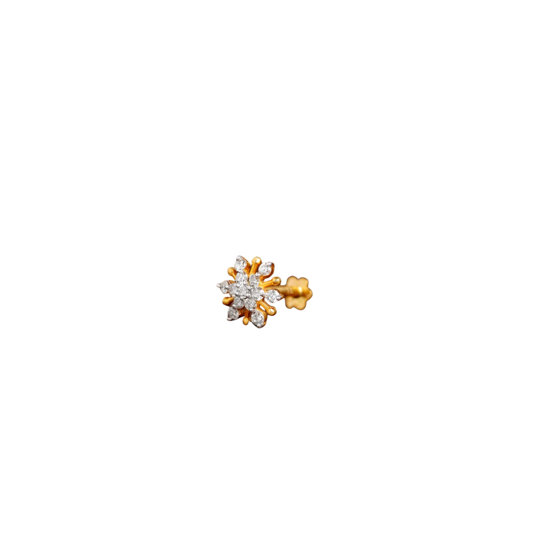 Diamond Flower Nosepin